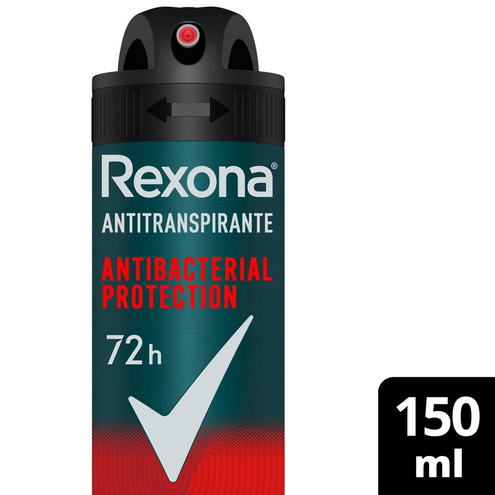 Desodorante Aerosol Rexona Antibacterial Protection Masculino 72h 150ml
