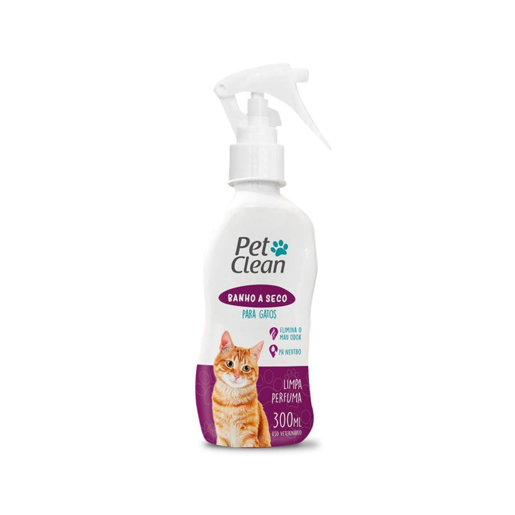 Banho a Seco Pet Clean Para Gatos 300ml Elimina o Mau Cheiro