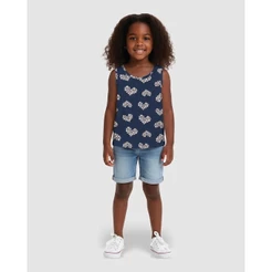 Regata Infantil Menina Alça Larga Estampada Em Algodão Malwee Kids