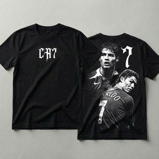 [Camiseta Premium em Algodão Puro]GXG Camiseta 100% Algodão Estampa Futebol Cristiano Ronaldo CR7