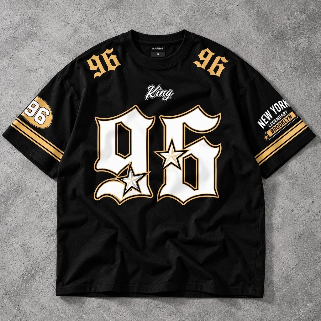 Camiseta T-shirt King 96 New York Jersey Premium Algodão Estampado Camisa Futebol Americano