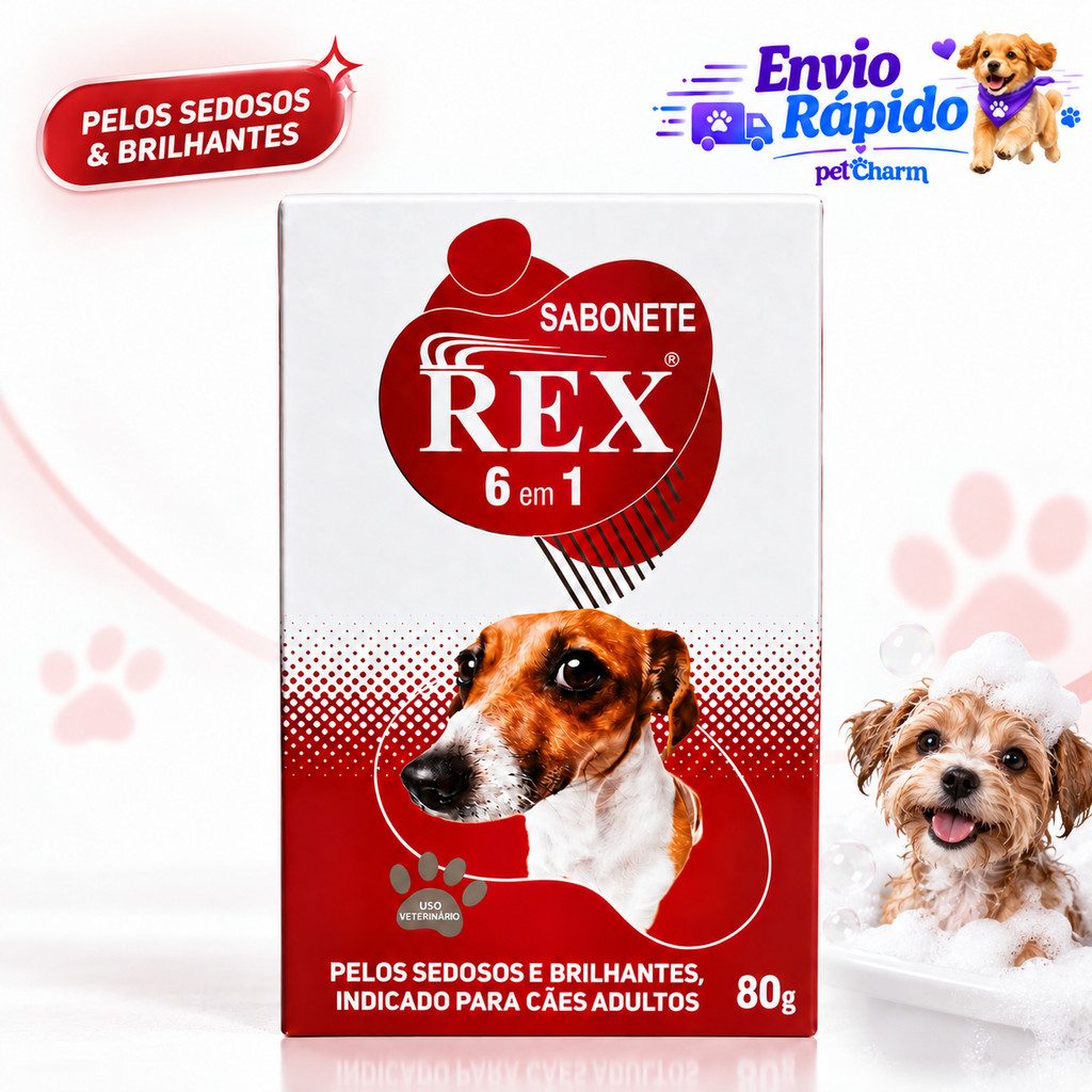Sabonete Para Cães Cheiroso Cachorro Sabonete Rex 80g