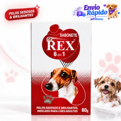 Sabonete Para Cães Cheiroso Cachorro Sabonete Rex 80g