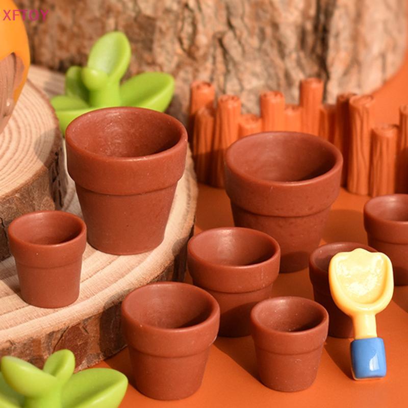XFTOY Acessórios Em Miniatura Para Casa De Bonecas , 10 Peças , Mini Vaso De Flores , Modelo De Móveis De Simulação , Br