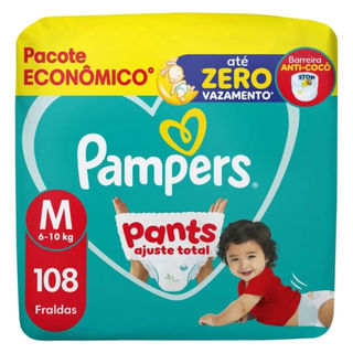 Fralda Descartável Pampers Pants Ajuste Total M 108 Unidades