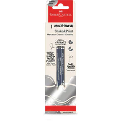 Pincel marcador multisuperfícies Multimark Cromado Prata 357106 com 1 unidade Faber-Castell