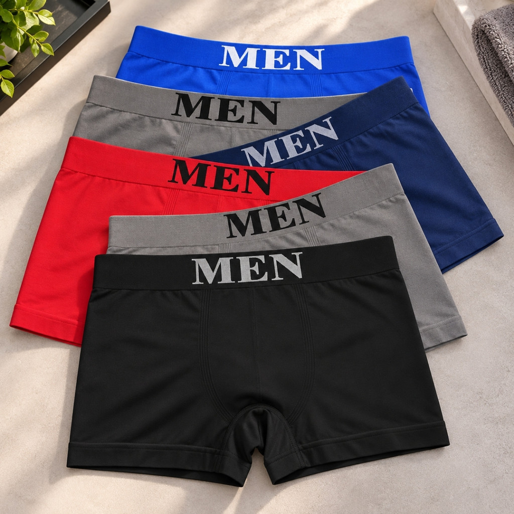Kit 6 Cueca Boxer Masculina de Microfibra Sem Costura Premium Kit Cuecas Boxers Cueca Box