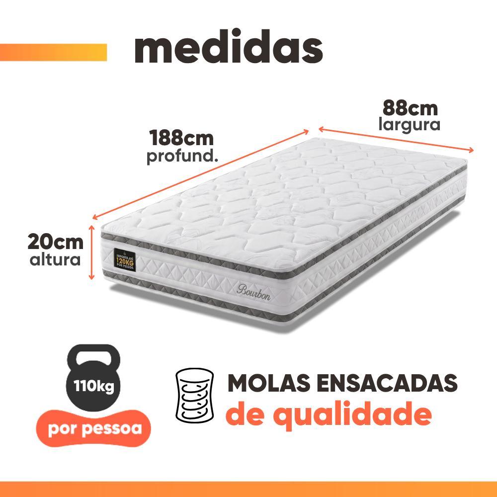Colchão Molas Ensacadas Bourbon Hellen - Suporta até 110 kg por pessoa — imagem 2 de 2