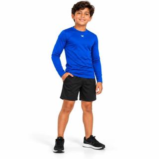 Camiseta Baby Look Infantil Kanxa Manga Longa Azul Royal - Modelagem Ajustada, Confortável