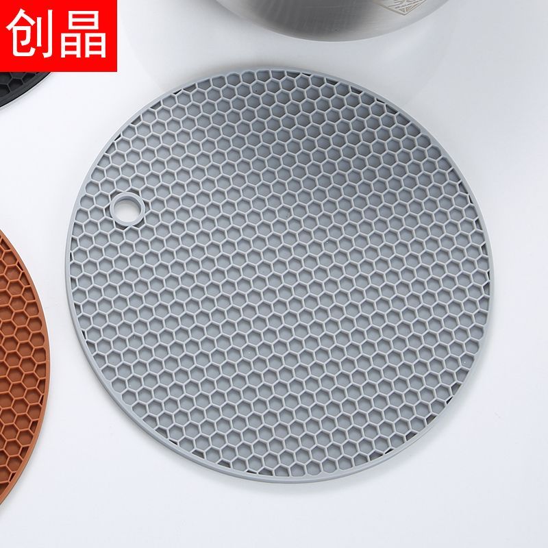 Tapete de Silicone Super grosso para panelas, tapete redondo para mesa de cozinha, resistente ao calor, resistente ao ca