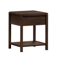 Mesa de Cabeceira 1 Gaveta de Madeira Maciça Modena Marrom Capuccino
