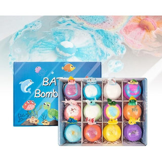 Bombas de Banho 2026 com Surpresa no Interior, Conjunto de Presente de Banho Efervescente com 6/12 Peças, Bombas de Banh