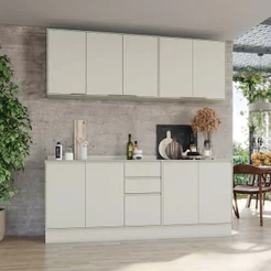 Cozinha Compacta 4 Peças em MDF Fineze Henn Areia Areia HP