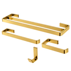 Kit Acessórios Athena duplo 4 peças - Dourado