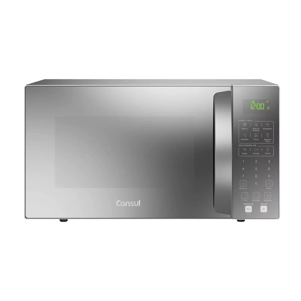 Micro-ondas Consul 32 Litros Cor Cinza Espelhado com Menu Fácil - CMS46AR
