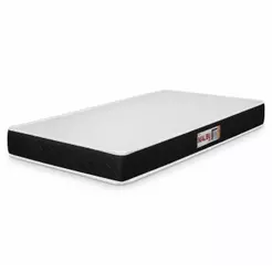 Colchão Espuma Solteiro 0,88x1,88 D20 Polar Branco / Preto