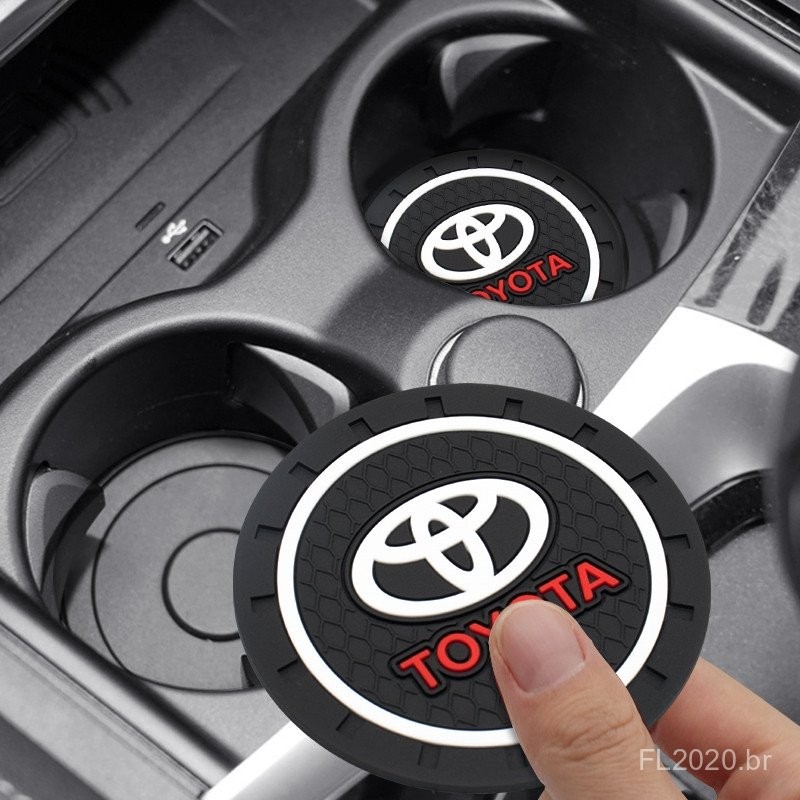 Toyota coaster Carro Moda Decorativa Copo De Água slot Tapete De silicone Para Camry Highlander Avalon COROLLA YARIS-L L