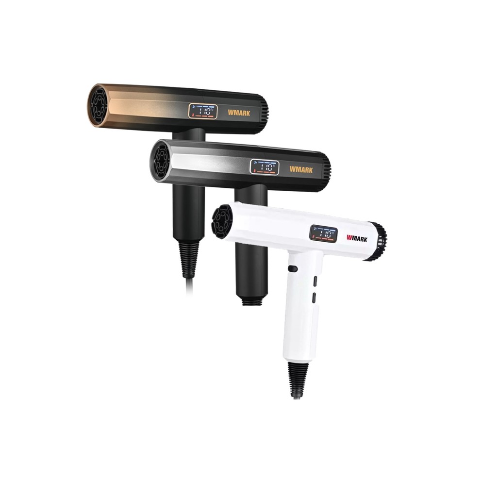 • Secador WMARK NG 9106 Profissional 110V/220V Motor 100000RPM Jato Frio LCD 2 Bicos + Difusor
