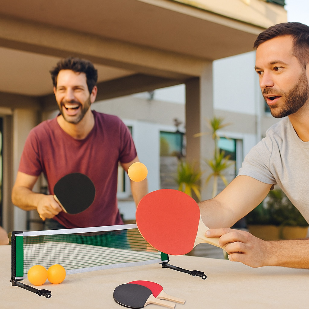 Kit Ping Pong Completo Rede Raquetes Bolinhas Tênis de Mesa 2 Raquetes 3 Bolas Jogo Diversão Esporte