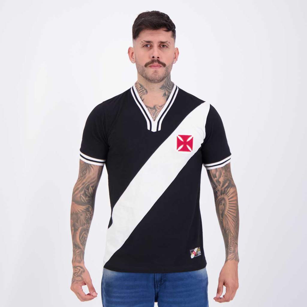 Camisa Vasco Retrô 1974 Nº 10 Preta em Oferta na Shopee