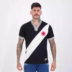 Camisa Vasco Retrô 1974 Nº 10 Preta
