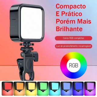 Luz RGB Portatil De Vídeo LED Para Câmera De Celular Com Painel De Preenchimento 3200K-6500K em Oferta na Shopee