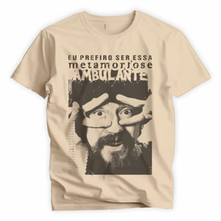 [Camiseta Premium em Algodão Puro]SISI Camiseta Vintage Unissex Raul Seixas Metamorfose Ambulante B1037 em Oferta na Shopee