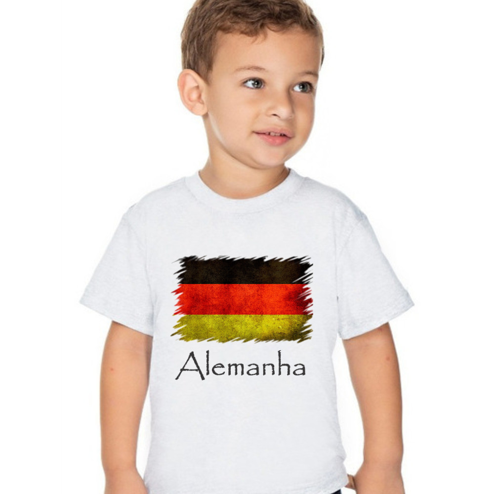 Camiseta Camisa Infantil Alemanha País Bandeira Envio Imediato Premium