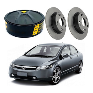 Disco Freio Traseiro New Civic 1.8 Aro 16 2006 A 2011 em Oferta na Shopee