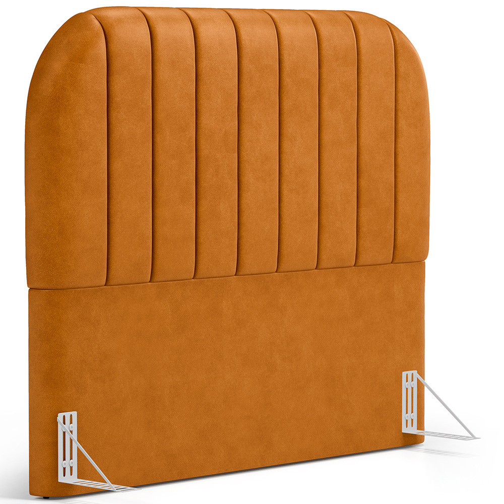 Cabeceira Cama Box Casal Estofada Orgânica 140cm Alice W01 Couríssimo Whisky - Lyam Decor