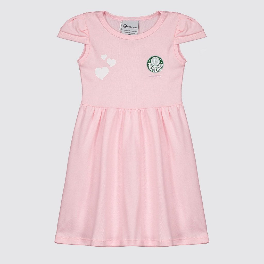 Vestido Palmeiras Infantil Rosa