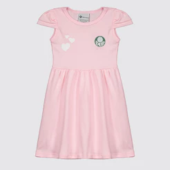Vestido Palmeiras Infantil Rosa