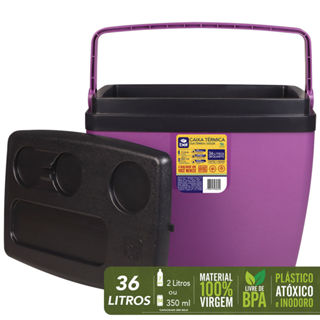 Caixa Térmica 36 Litros Açaí e Preta Bel em Oferta na Shopee