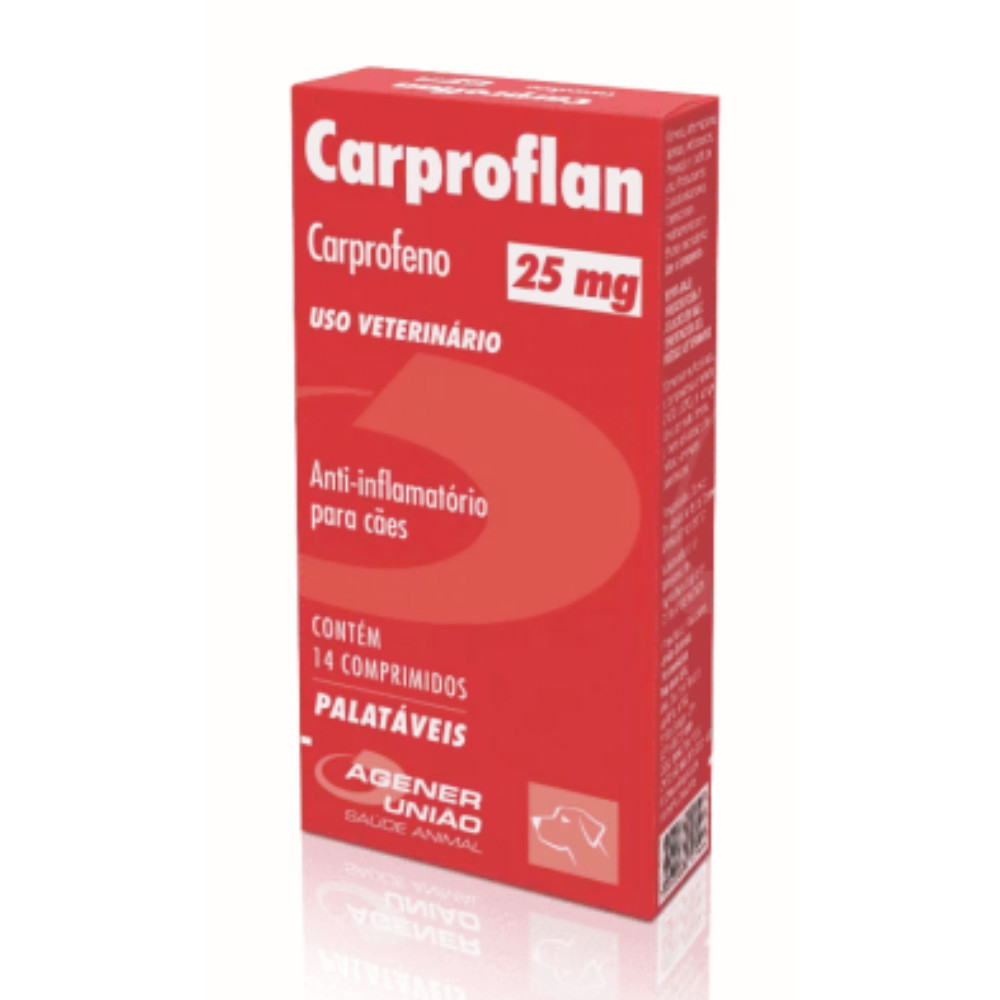 Carproflan 25mg 14 Comprimidos - Agener União em Oferta na Shopee