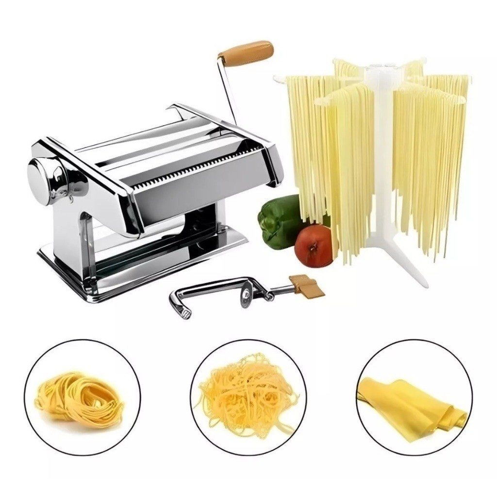 Máquina Para Macarrão Inox Com 6 Espessuras Diferentes Fixável Em Superfícies