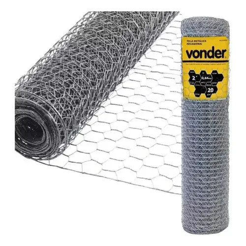 Tela Metálica Galinheiro 2" Malha 1,80 x 50m Arame Galvanizado Vonder