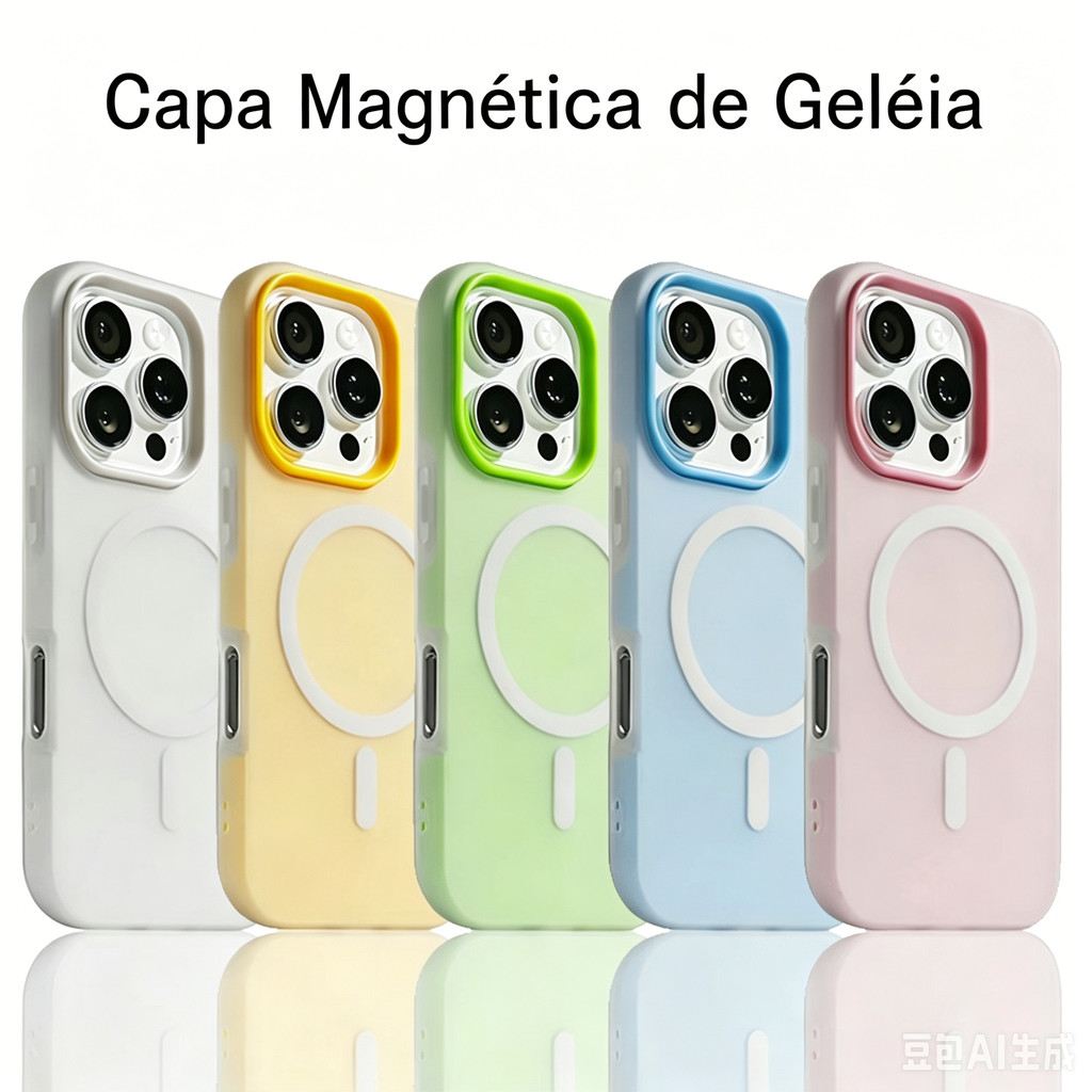 Capa De Silicone Magnética Fosca 2 Em 1 Luxuosa Para iPhone 16 , 15 , 14 Plus , 13 , 12 Pro Max-Compatível Com Carregame
