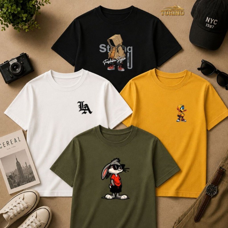 Kit 4 Camisetas Menino Infantil Manga Curta Algodão Macio