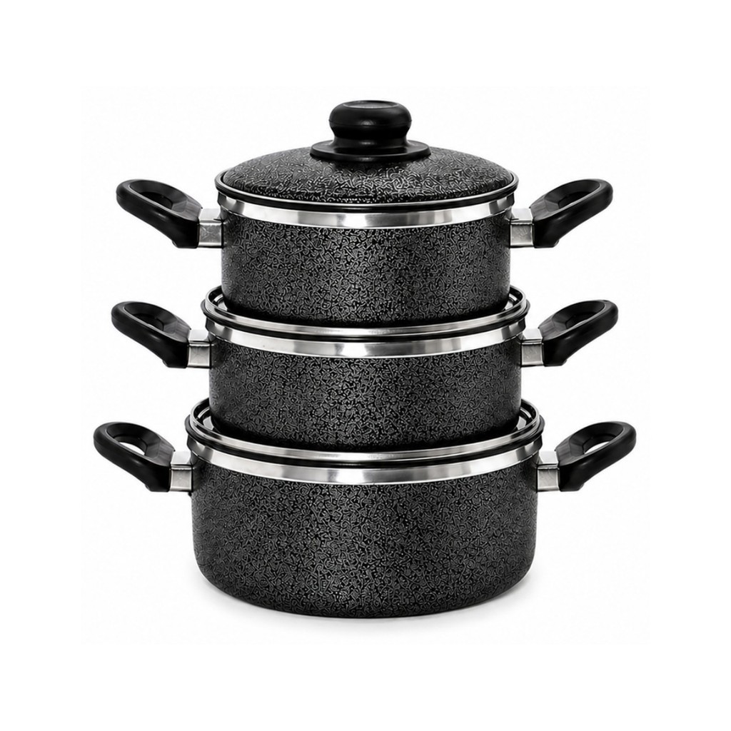 Jogo de Panela 3 Peças Conjunto Kit Caçarola