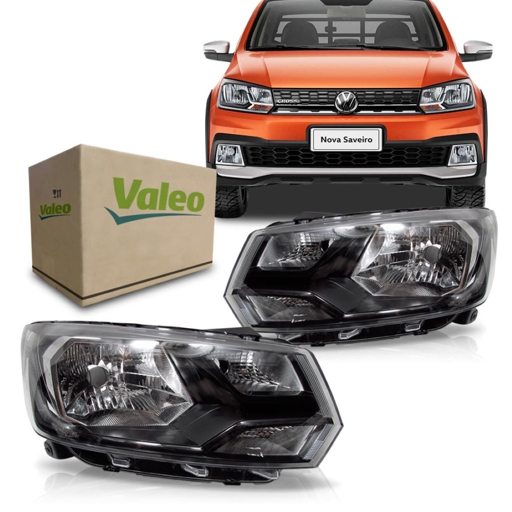 PAR FAROL SAVEIRO G7 2017 2018 FOCO SIMPLES ORIGINAL VALEO