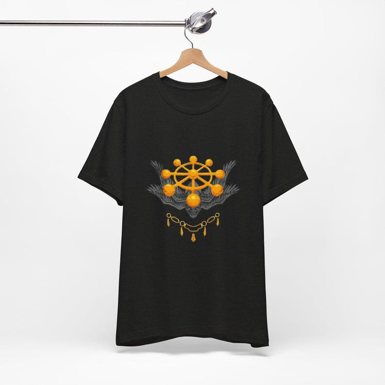 Camiseta Masculina Feminina Oversized Estampa Símbolo Mahoraga Jujutsu Kaisen Camiseta Streetwear Preta Estampa