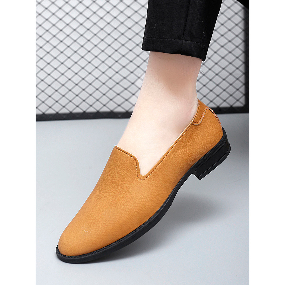 Ervilhas sapatos masculinos 2026 verão novo estilo sapatos masculinos respirável sapatos de couro casuais condução sapat