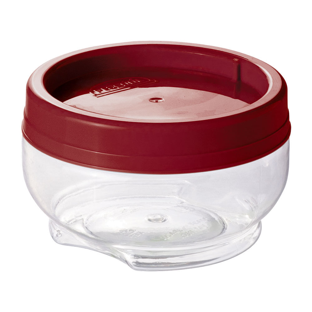 Pote Plástico Plasútil Gire Trave Vermelho 220ml