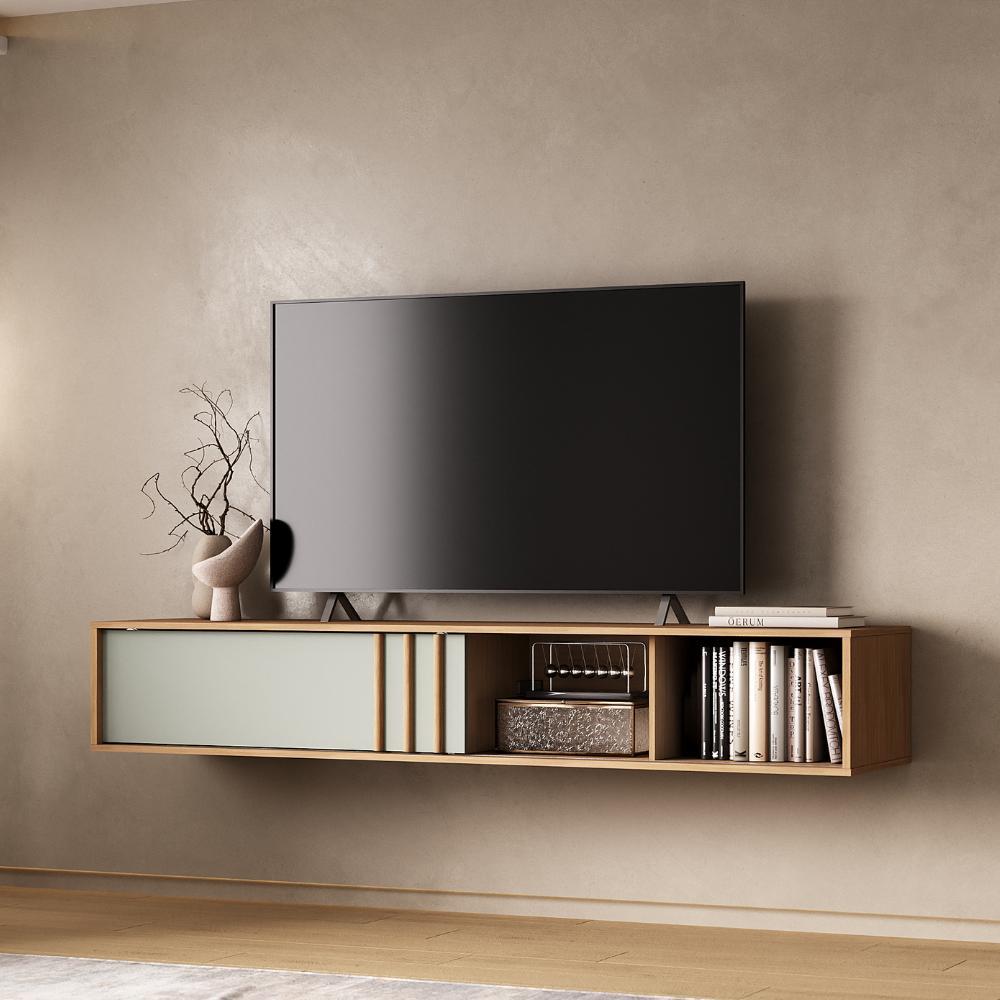 Rack Suspenso para TV Linea Carraro Cedro e Sálvia