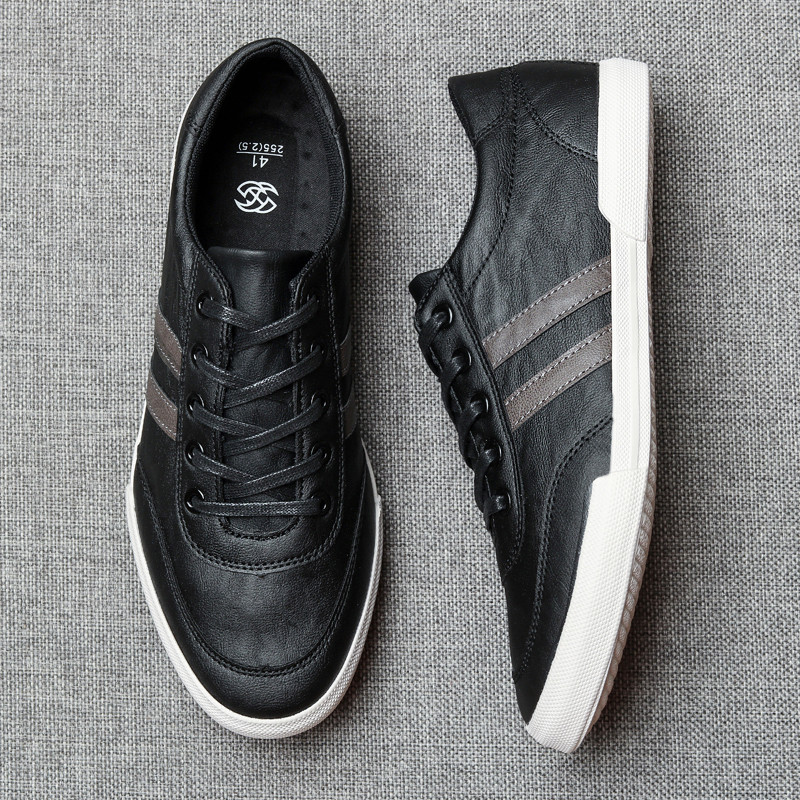 Primavera outono sapatos masculinos 2025 novo estilo na moda sapatos casuais sapatos de couro masculino tênis de tamanho