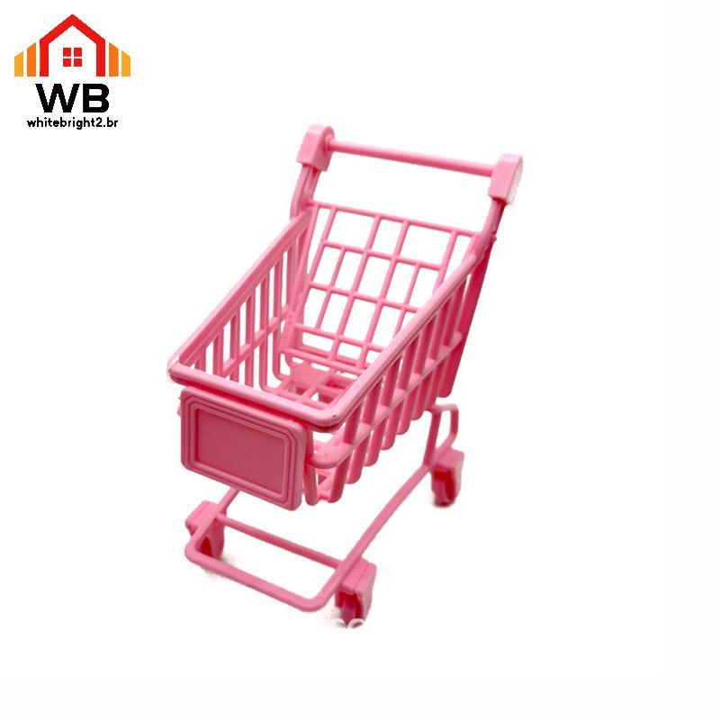 WBHG Carrinho De Compras Esponja De Maquiagem Ra Em Miniatura Pequeno Mão De Supermercado Utilidades Brinquedo Infantil 