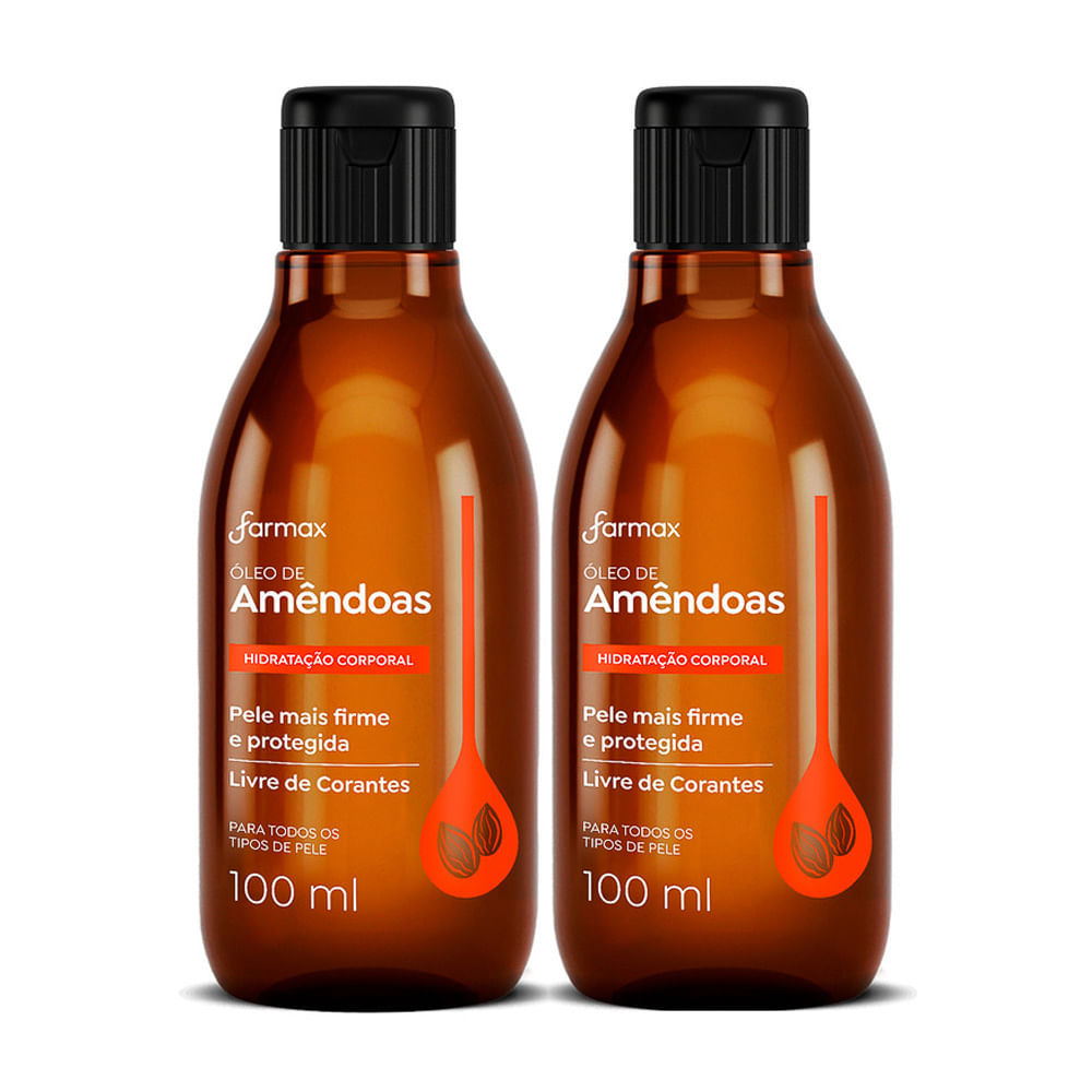 Kit 2 Óleo de Amêndoas Farmax Hidratação Corporal 100ml