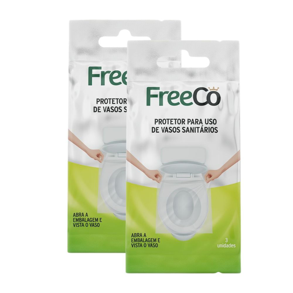 Kit 2 Protetor Freeco Para Uso Vaso Sanitário com 3 Unidades