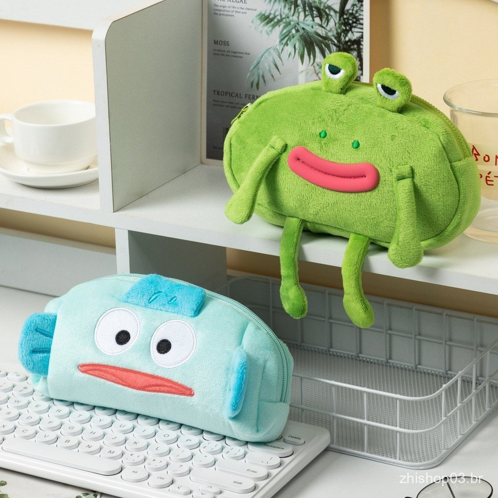Caixa de Lápis de Palhaço Cartoon Caixa de Lápis Funny Frog Papelaria de grande capacidade Papelaria para estudantes WJ5