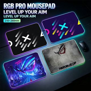 ROG Republic of Gamers Logo Pequeno Mouse Pad Antiderrapante Preto Cinza Gaming Marca Impressão Resistente A Manchas Min
